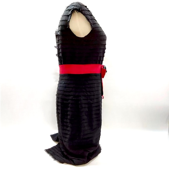 Chanel: Camellia Flower Bow Ribbon Tie Wool Dress (RARE) - Picture 9 of 16